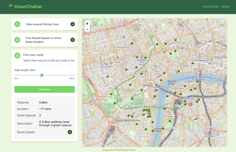 GreenChainer screenshot